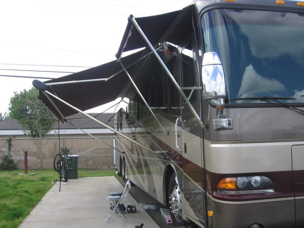 close up of the motor home